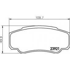 8DB 355 010-411 HELLA Комплект тормозных колодок, дисковый тормоз