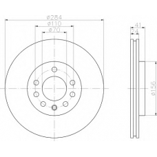 8DD 355 103-631 HELLA Тормозной диск