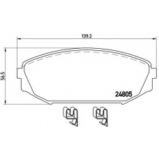 P 28 049 BREMBO Комплект тормозных колодок, дисковый тормоз