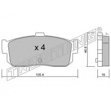 200.0 TRUSTING Комплект тормозных колодок, дисковый тормоз