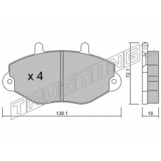 202.0 TRUSTING Комплект тормозных колодок, дисковый тормоз