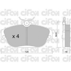 822-132-0 CIFAM Комплект тормозных колодок, дисковый тормоз