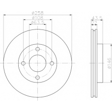 8DD 355 106-431 HELLA PAGID Тормозной диск