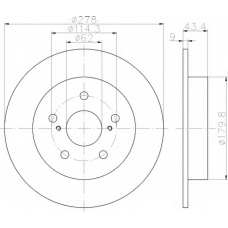 8DD 355 116-791 HELLA Тормозной диск