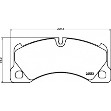 8DB 355 014-151 HELLA Комплект тормозных колодок, дисковый тормоз