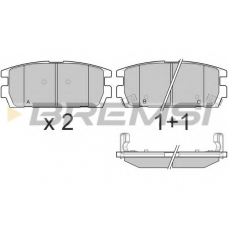 BP3143 BREMSI Комплект тормозных колодок, дисковый тормоз