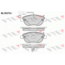 BL1857C4 FTE Комплект тормозных колодок, дисковый тормоз