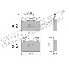 017.5 fri.tech. Комплект тормозных колодок, дисковый тормоз