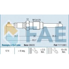 74158 FAE Свеча накаливания; Свеча накала, электр. обогрев