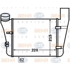 8ML 376 776-081 HELLA Интеркулер