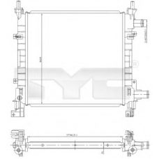 710-0042 TYC Радиатор, охлаждение двигателя
