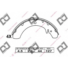 BS1069 DJ PARTS Комплект тормозных колодок