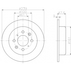 8DD 355 104-951 HELLA PAGID Тормозной диск