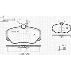 8110 15952 TRIDON Brake pads - front