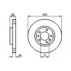 0 986 478 125 BOSCH Тормозной диск