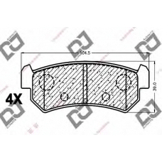 BP1172 DJ PARTS Комплект тормозных колодок, дисковый тормоз