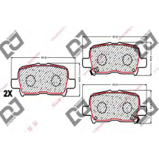 BP1765 DJ PARTS Комплект тормозных колодок, дисковый тормоз