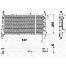 350213589000 MAGNETI MARELLI Радиатор, охлаждение двигателя