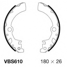 VBS610 MOTAQUIP Комплект тормозных колодок