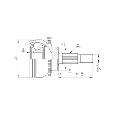 CVJ5671.10 OPEN PARTS Шарнирный комплект, приводной вал