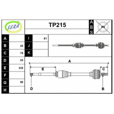 TP215 SERA Приводной вал