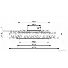 N014-55 ASHUKI Тормозной диск