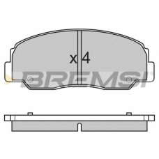 BP2461 BREMSI Комплект тормозных колодок, дисковый тормоз