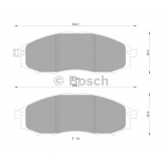 0 986 AB9 167 BOSCH Комплект тормозных колодок, дисковый тормоз