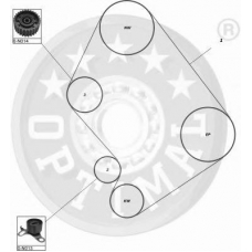 SK-1522 OPTIMAL Комплект ремня грм