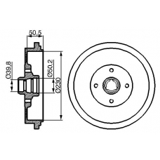 0 986 477 042 BOSCH Тормозной барабан