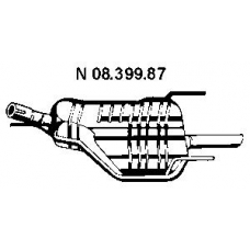 08.399.87 EBERSPACHER Глушитель выхлопных газов конечный