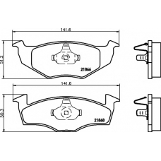 8DB 355 007-891 HELLA PAGID Комплект тормозных колодок, дисковый тормоз