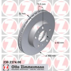 230.2374.00 ZIMMERMANN Тормозной диск