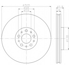 8DD 355 117-951 HELLA Тормозной диск