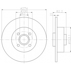 8DD 355 112-201 HELLA PAGID Тормозной диск