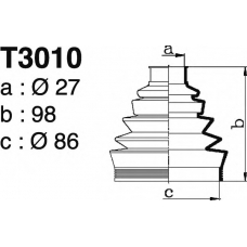 T3010 DEPA Комплект пылника, приводной вал