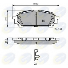 CBP31775 COMLINE Комплект тормозных колодок, дисковый тормоз