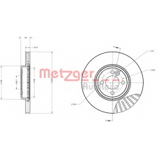 6110634 METZGER Тормозной диск