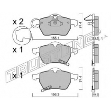 120.2 TRUSTING Комплект тормозных колодок, дисковый тормоз