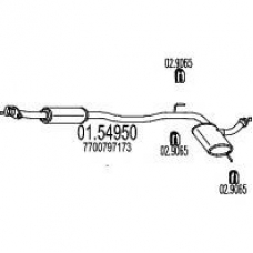 01.54950 MTS Средний глушитель выхлопных газов