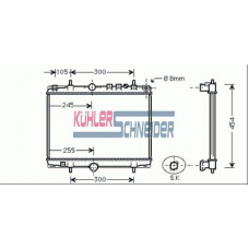 1500061 KUHLER SCHNEIDER Радиатор, охлаждение двигател