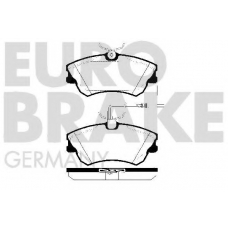 5502223933 EUROBRAKE Комплект тормозных колодок, дисковый тормоз
