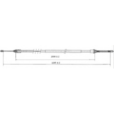 FHB432855 FERODO Трос, стояночная тормозная система