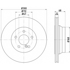 8DD 355 108-861 HELLA PAGID Тормозной диск