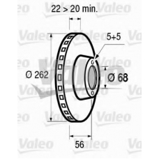 186263 VALEO Тормозной диск