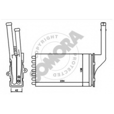 050250 SOMORA Теплообменник, отопление салона