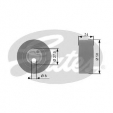 T41064 GATES Натяжной ролик, ремень грм