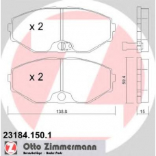 23184.150.1 ZIMMERMANN Комплект тормозных колодок, дисковый тормоз