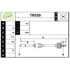 TR559 SERA Приводной вал