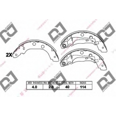 BS1405 DJ PARTS Комплект тормозных колодок